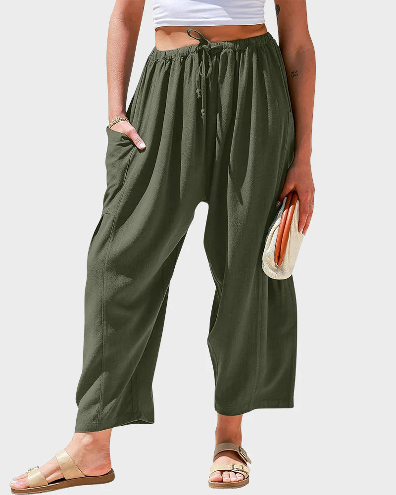 Women’s wide-leg linen trousers
