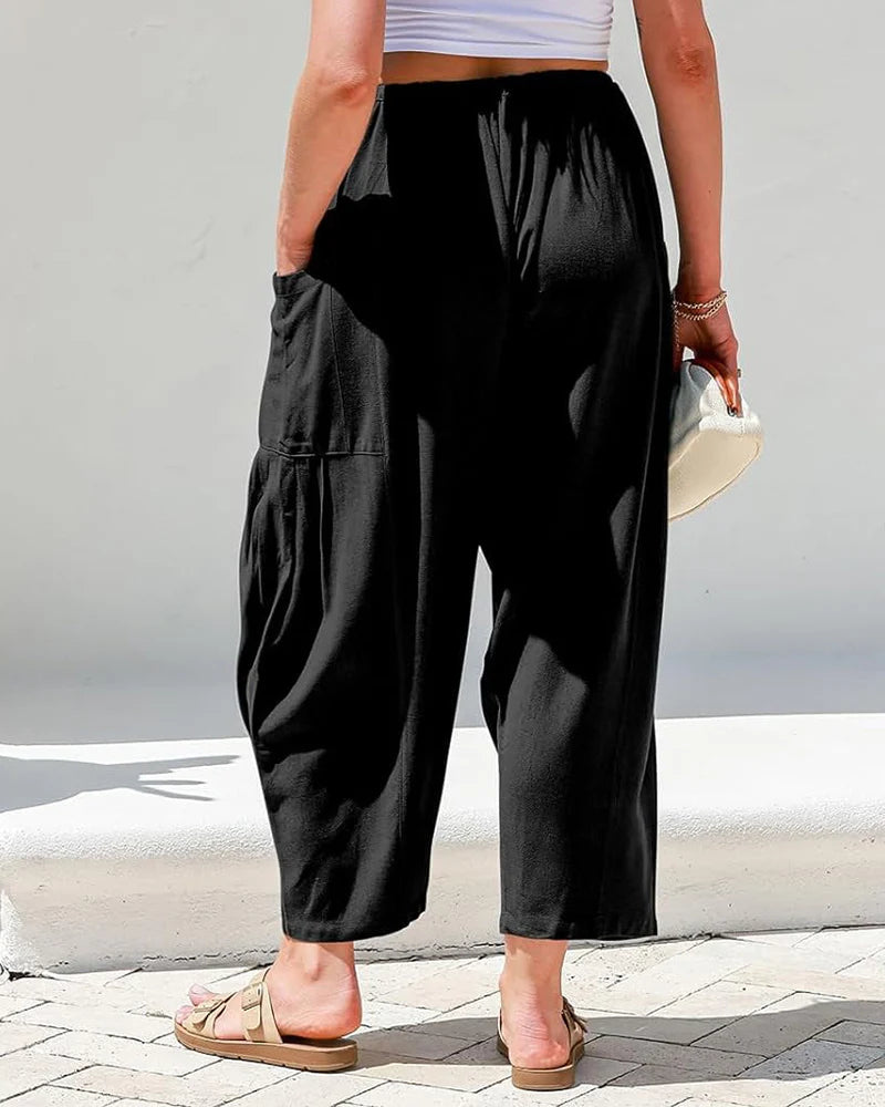 Women’s wide-leg linen trousers