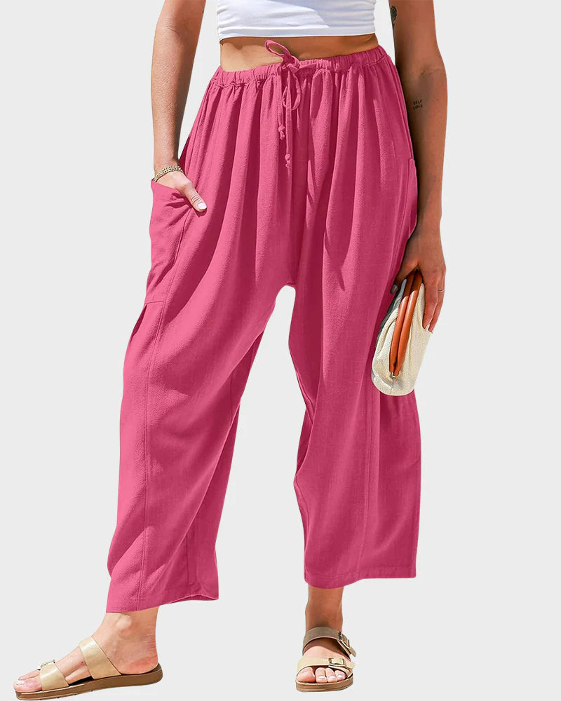 Women’s wide-leg linen trousers