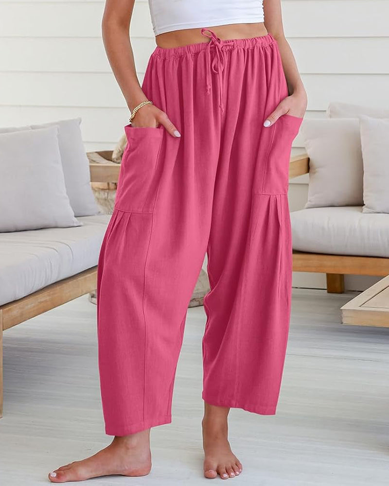 Women’s wide-leg linen trousers