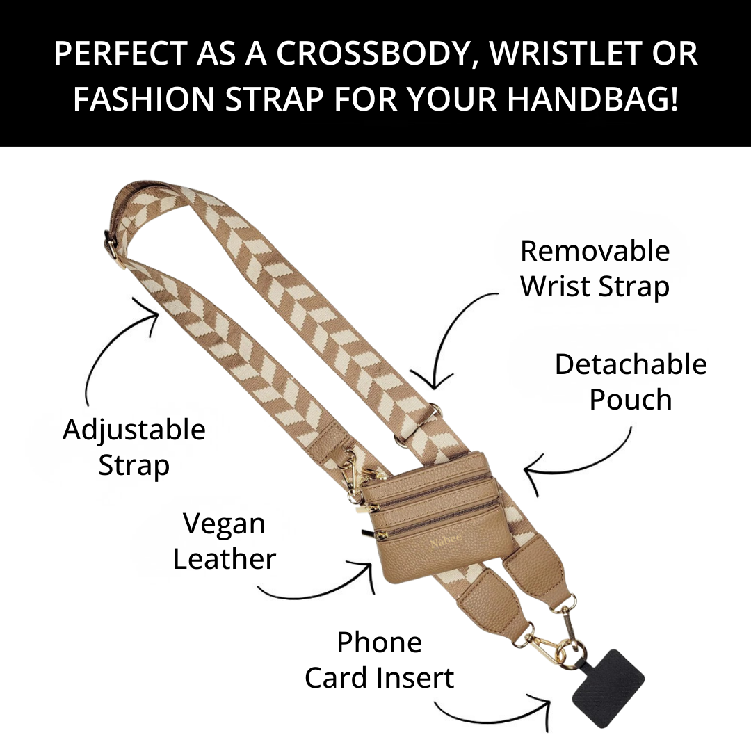 Clip & Go Mobile Strap (+ Pouch) - Chevron