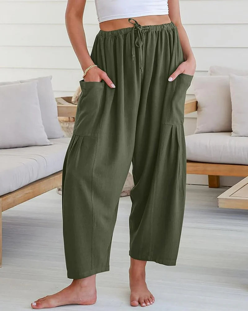 Women’s wide-leg linen trousers