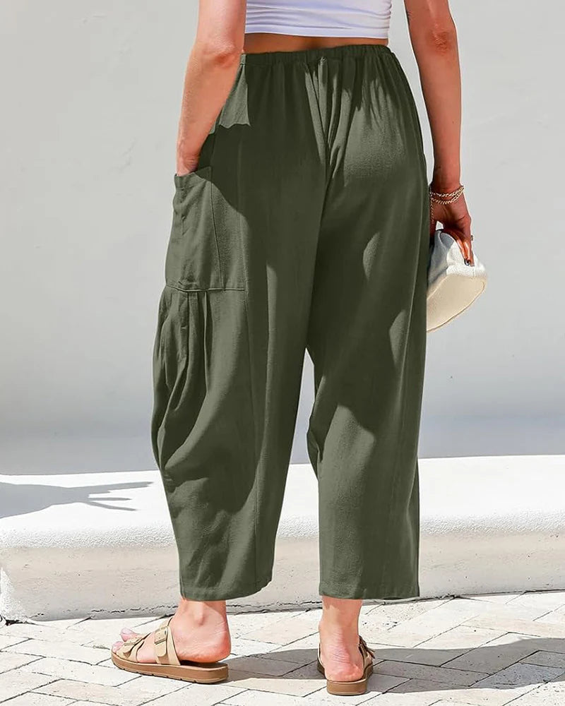 Women’s wide-leg linen trousers