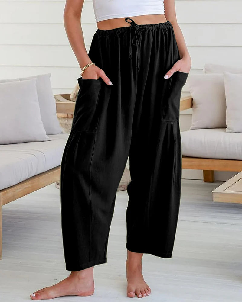 Women’s wide-leg linen trousers