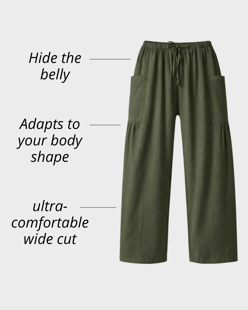 Women’s wide-leg linen trousers