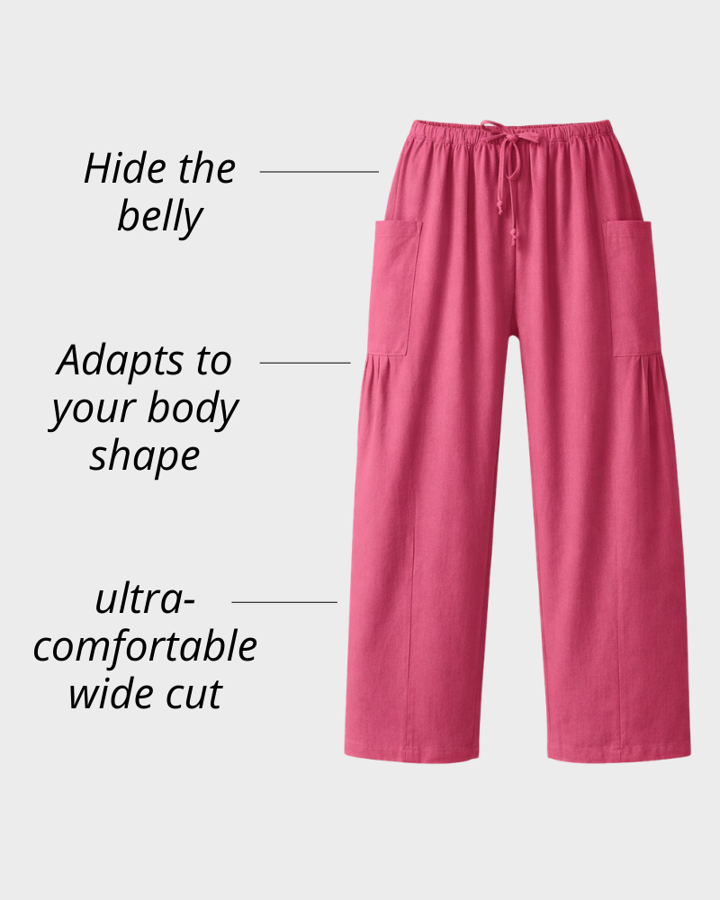 Women’s wide-leg linen trousers